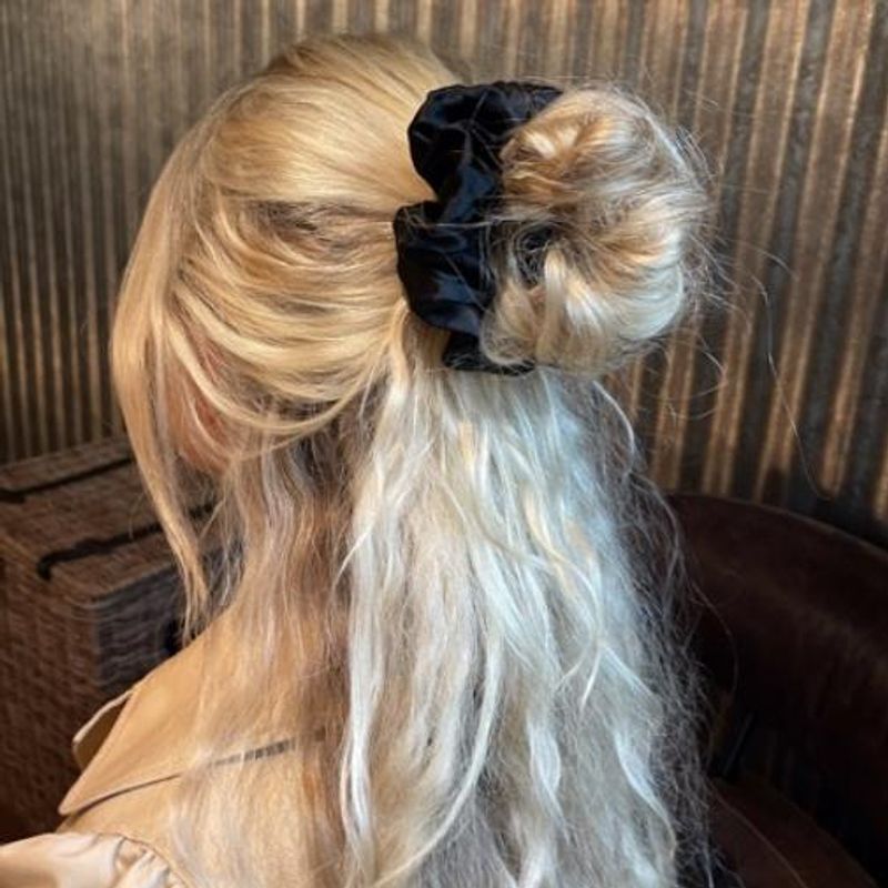 Scrunchies XL - perlegrå