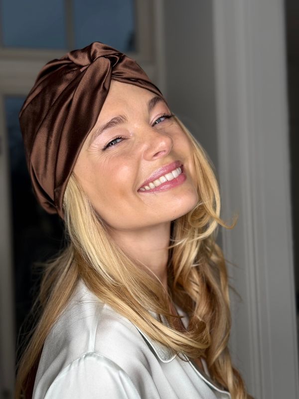 Silke turban-dobbelt silke -sjokolade