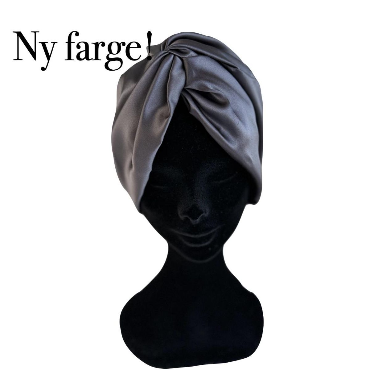 Silke turban - dobbelt silke - koksgrå